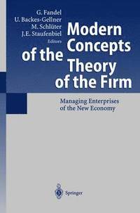 bokomslag Modern Concepts of the Theory of the Firm