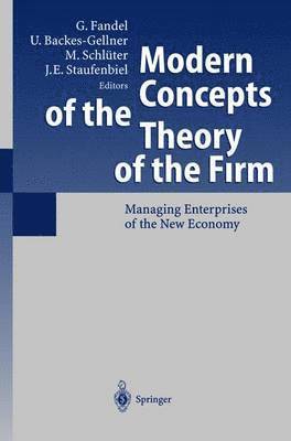Modern Concepts of the Theory of the Firm 1