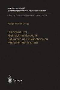 bokomslag Gleichheit und Nichtdiskriminierung im nationalen und internationalen Menschenrechtsschutz