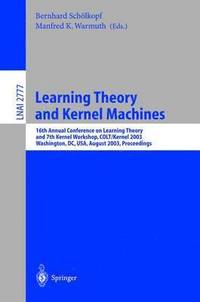 bokomslag Learning Theory and Kernel Machines