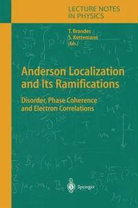 bokomslag Anderson Localization and Its Ramifications