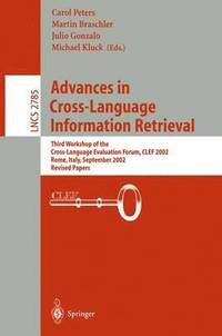bokomslag Advances in Cross-Language Information Retrieval