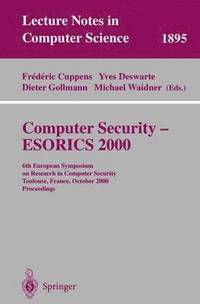 bokomslag Computer Security - ESORICS 2000