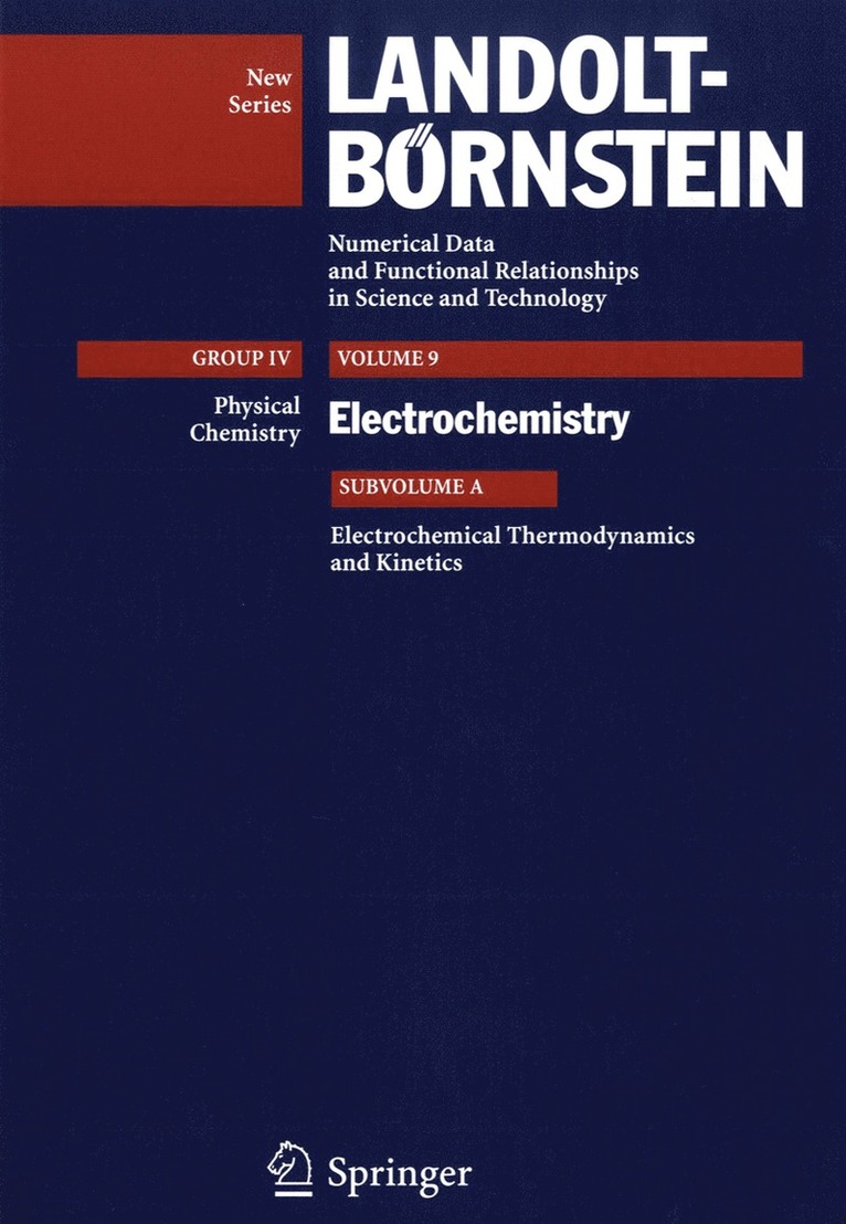 Rudolf Holze - Electrochemical Thermodynamics and Kinetics, Inbunden
