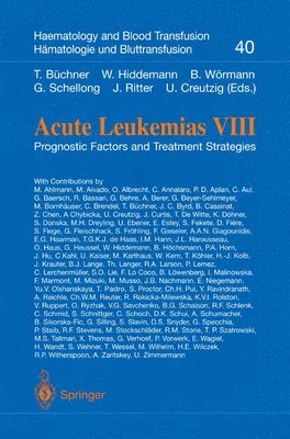 Acute Leukaemias: v. 8 Prognostic Factors and Treatment Strategies 1
