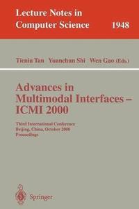 bokomslag Advances in Multimodal Interfaces - ICMI 2000