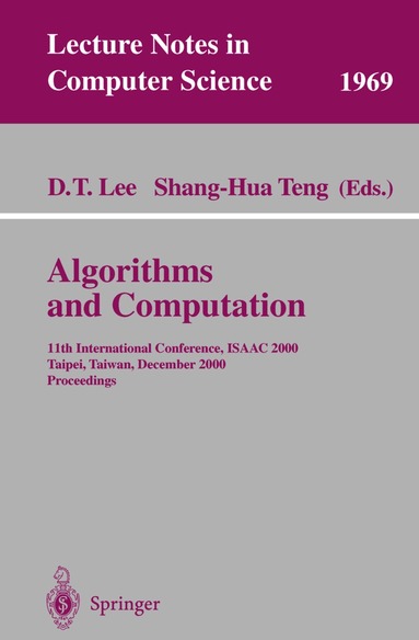 D.T. Lee, Shang-Hua Teng - Algorithms and Computation, Häftad