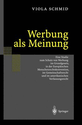 bokomslag Werbung als Meinung