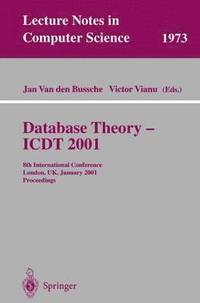 bokomslag Database Theory - ICDT 2001