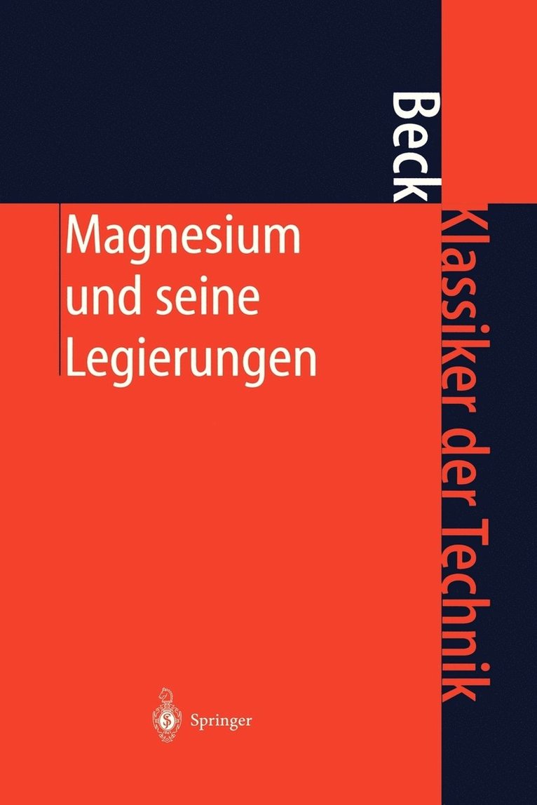Adolf Beck - Magnesium und seine Legierungen, Inbunden