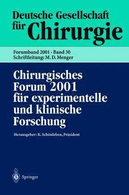 bokomslag Chirurgisches Forum 2001 fr experimentelle und klinische Forschung