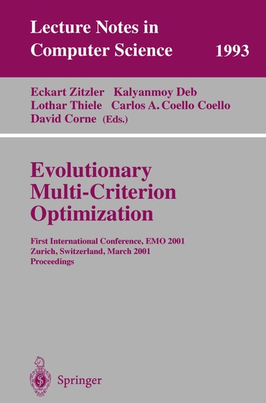 Eckart Zitzler, Kalyanmoy Deb, Lothar Thiele, Carlos Coello Coello, David Corne - Evolutionary Multi-Criterion Optimization, Häftad