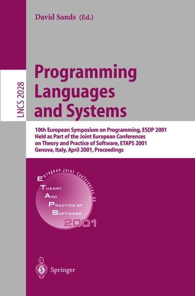 David Sands - Programming Languages and Systems, Häftad