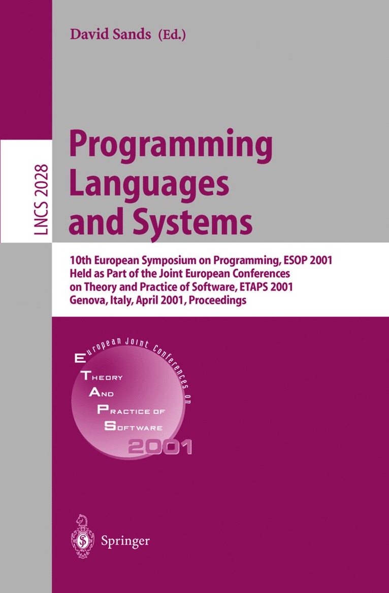 Programming Languages and Systems 1