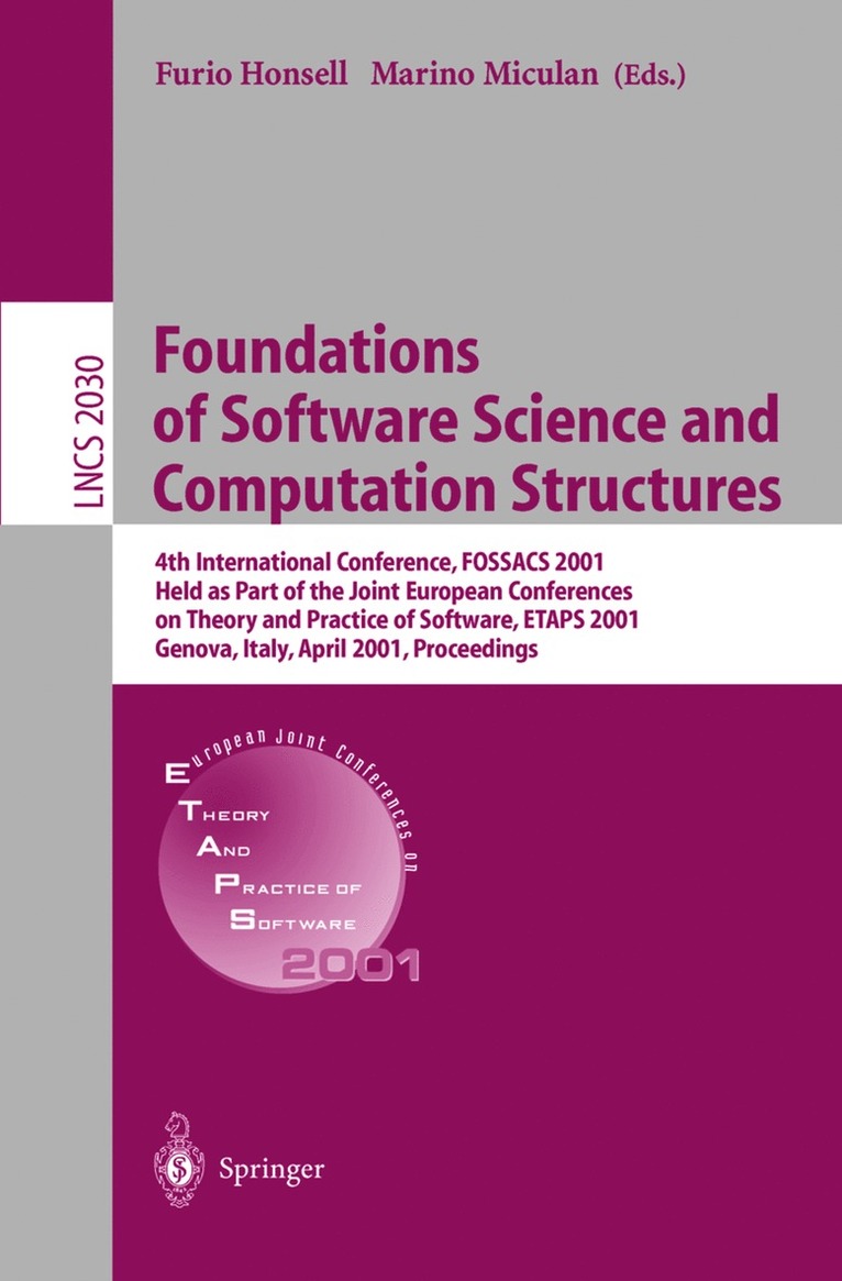 Furio Honsell, Marino Miculan - Foundations of Software Science and Computation Structures, Häftad