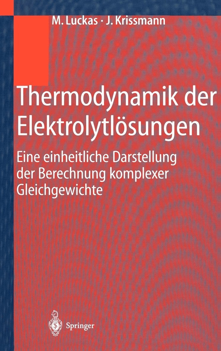 Thermodynamik der Elektrolytlsungen 1