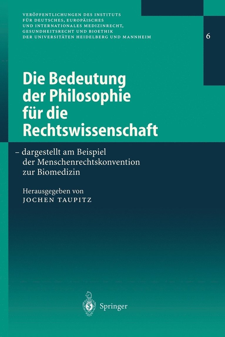 Die Bedeutung der Philosophie fr die Rechtswissenschaft 1