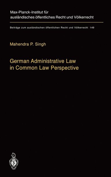 bokomslag German Administrative Law in Common Law Perspective