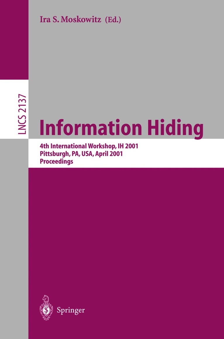 Ira S. Moskowitz - Information Hiding, Häftad