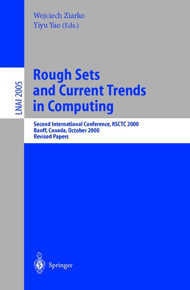 Wojciech Ziarko, Yiyu Yao - Rough Sets and Current Trends in Computing, Häftad