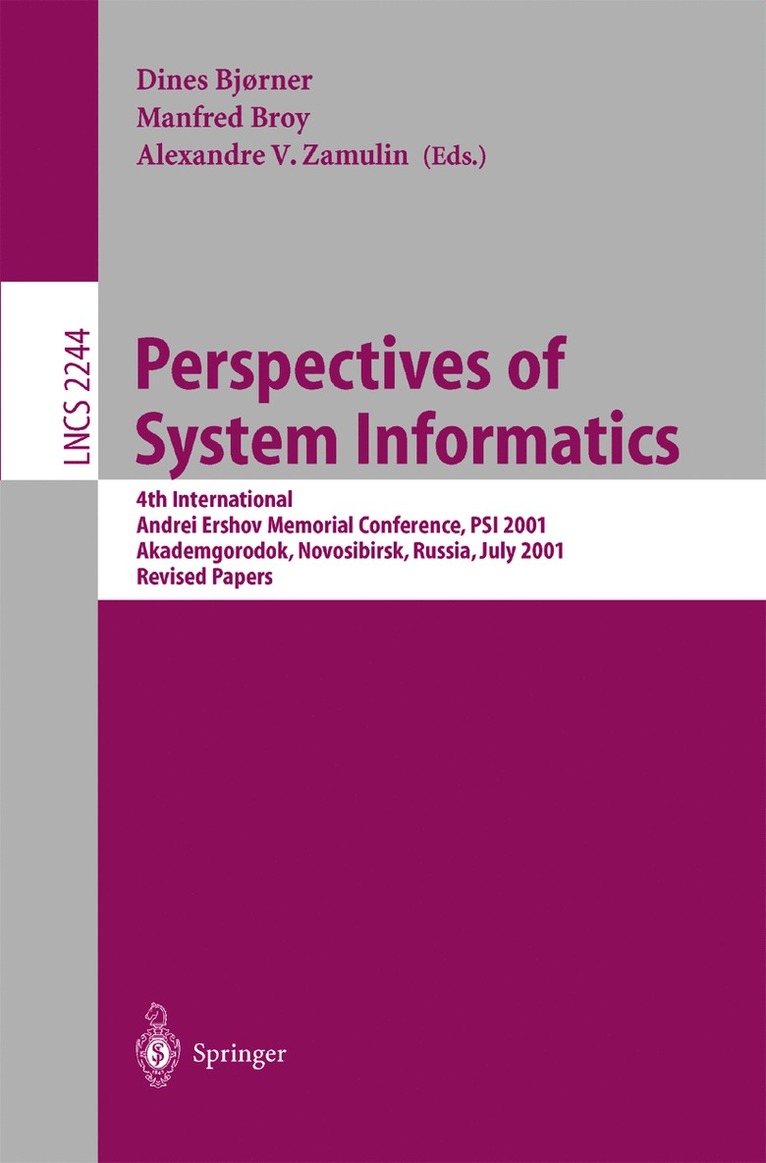 Dines Bjørner, Manfred Broy, Alexandre Zamulin - Perspectives of System Informatics, Häftad