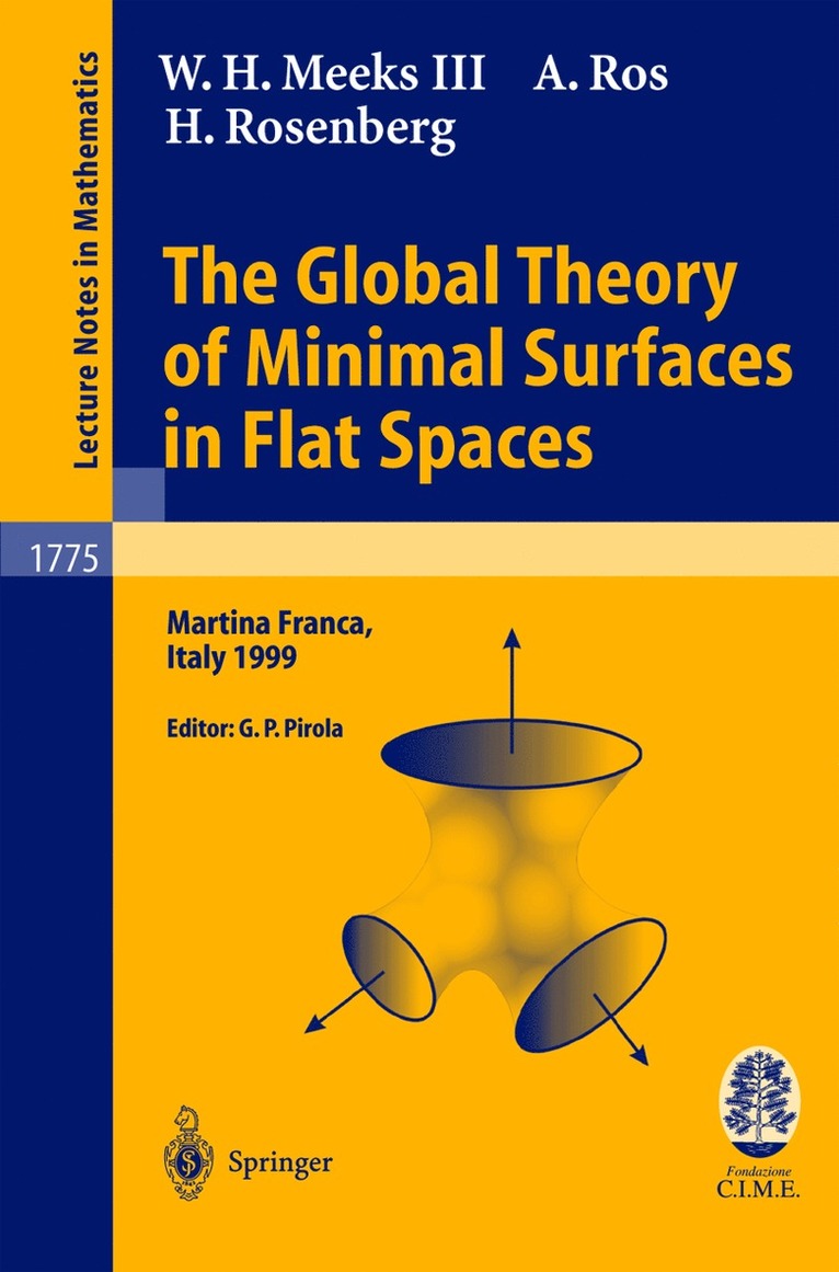 W.H. III Meeks, A. Ros, H. Rosenberg, W. H. III Meeks, W. H. Iii Meeks, Gian P. Pirola - Global Theory of Minimal Surfaces in Flat Spaces, Häftad