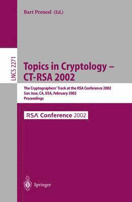 Bart Preneel - Topics in Cryptology - CT-RSA 2002, Häftad