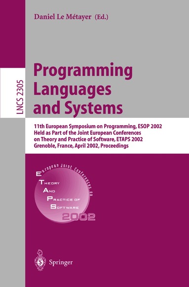 Daniel Le Metayer - Programming Languages and Systems, Häftad