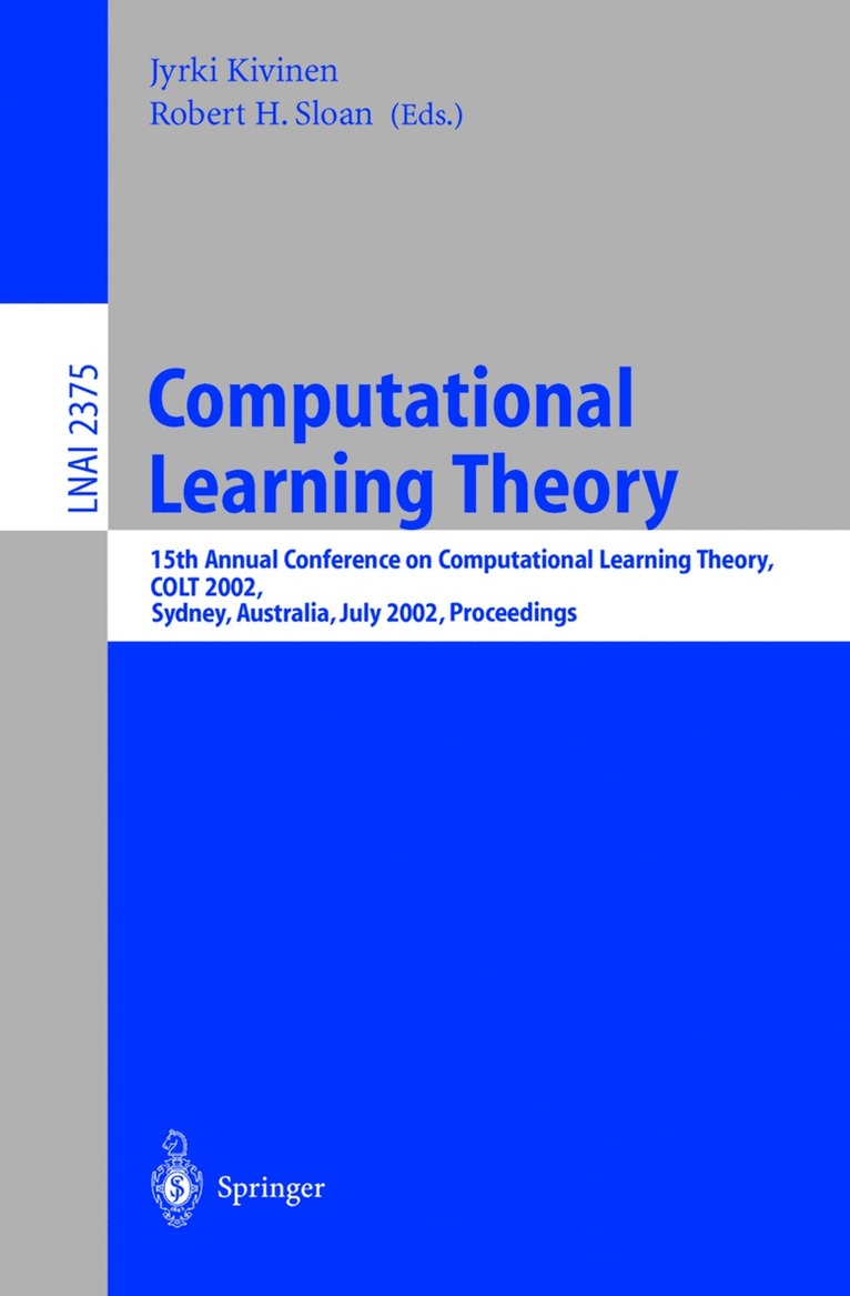 Computational Learning Theory