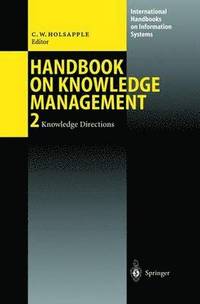 bokomslag Handbook on Knowledge Management 2