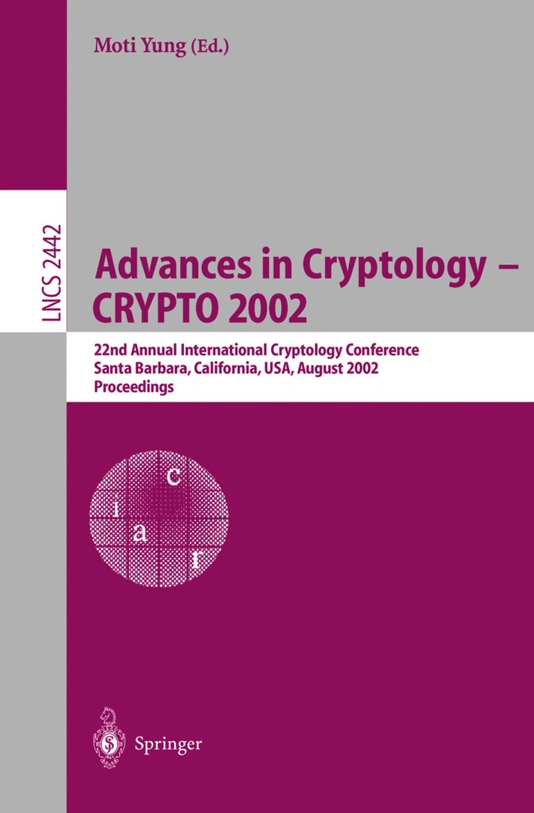 Moti Yung - Advances in Cryptology - CRYPTO 2002, Häftad
