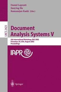 bokomslag Document Analysis Systems V