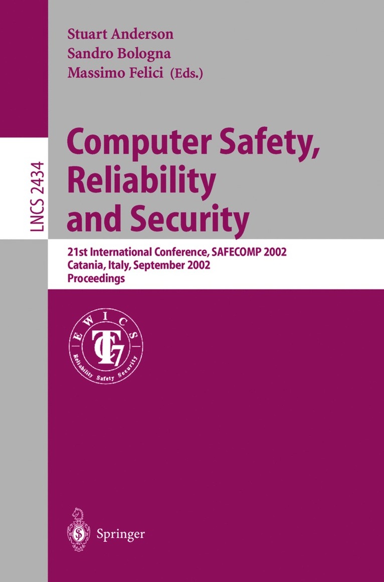 Stuart Anderson, Sandro Bologna, Massimo Felici - Computer Safety, Reliability and Security, Häftad