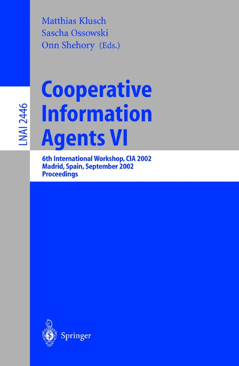Matthias Klusch, Sascha Ossowski, Onn Shehory - Cooperative Information Agents VI, Häftad