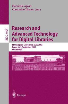 bokomslag Research and Advanced Technology for Digital Libraries