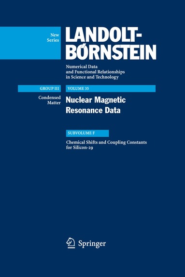 Chemical Shifts and Coupling Constants for Silicon-29, Inbunden