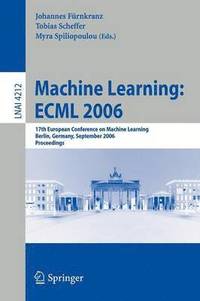 bokomslag Machine Learning: ECML 2006