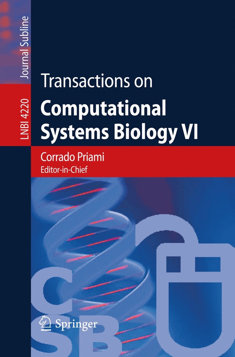 Gordon Plotkin - Transactions on Computational Systems Biology VI, Häftad