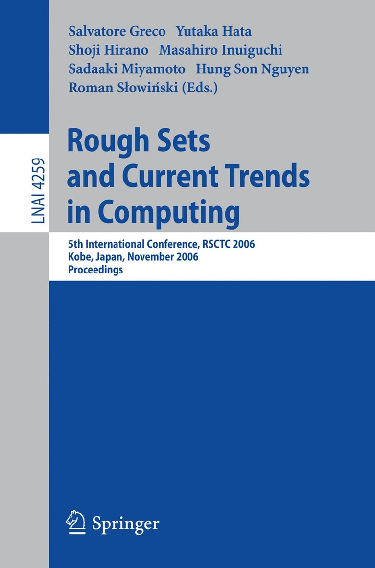 Rough Sets and Current Trends in Computing 1