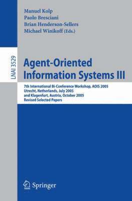 bokomslag Agent-Oriented Information Systems III