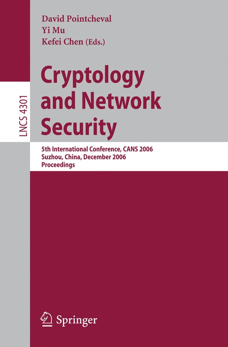 David Pointcheval, Yi Mu, Kefei Chen - Cryptology and Network Security, Häftad