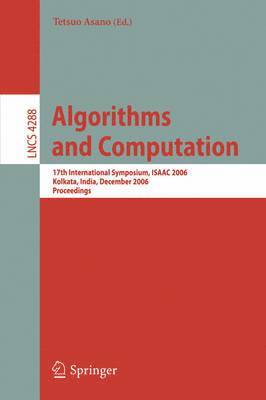 Tetsuo Asano - Algorithms and Computation, Häftad