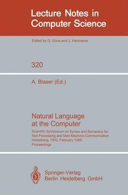 bokomslag Natural Language at the Computer
