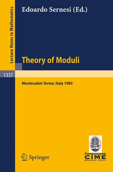 Edoardo Sernesi - Theory of Moduli, Häftad