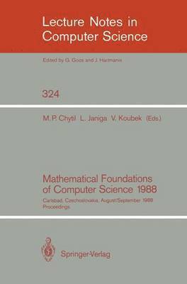 bokomslag Mathematical Foundations of Computer Science 1988