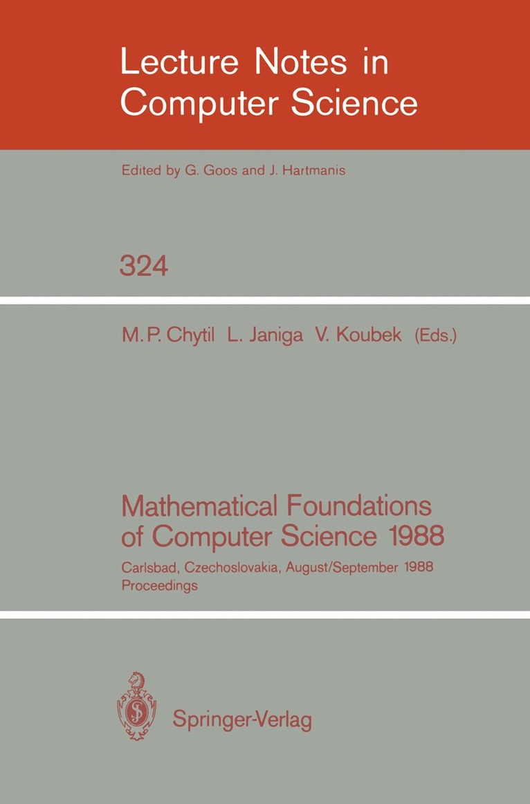 Mathematical Foundations of Computer Science 1988 1