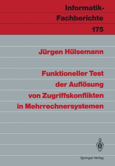 bokomslag Funktioneller Test der Auflsung von Zugriffskonflikten in Mehrrechnersystemen