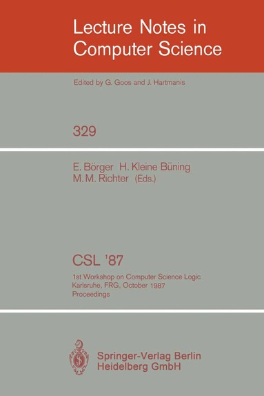 Egon Börger, Hans Kleine Büning, Michael M. Richter - CSL '87, Häftad