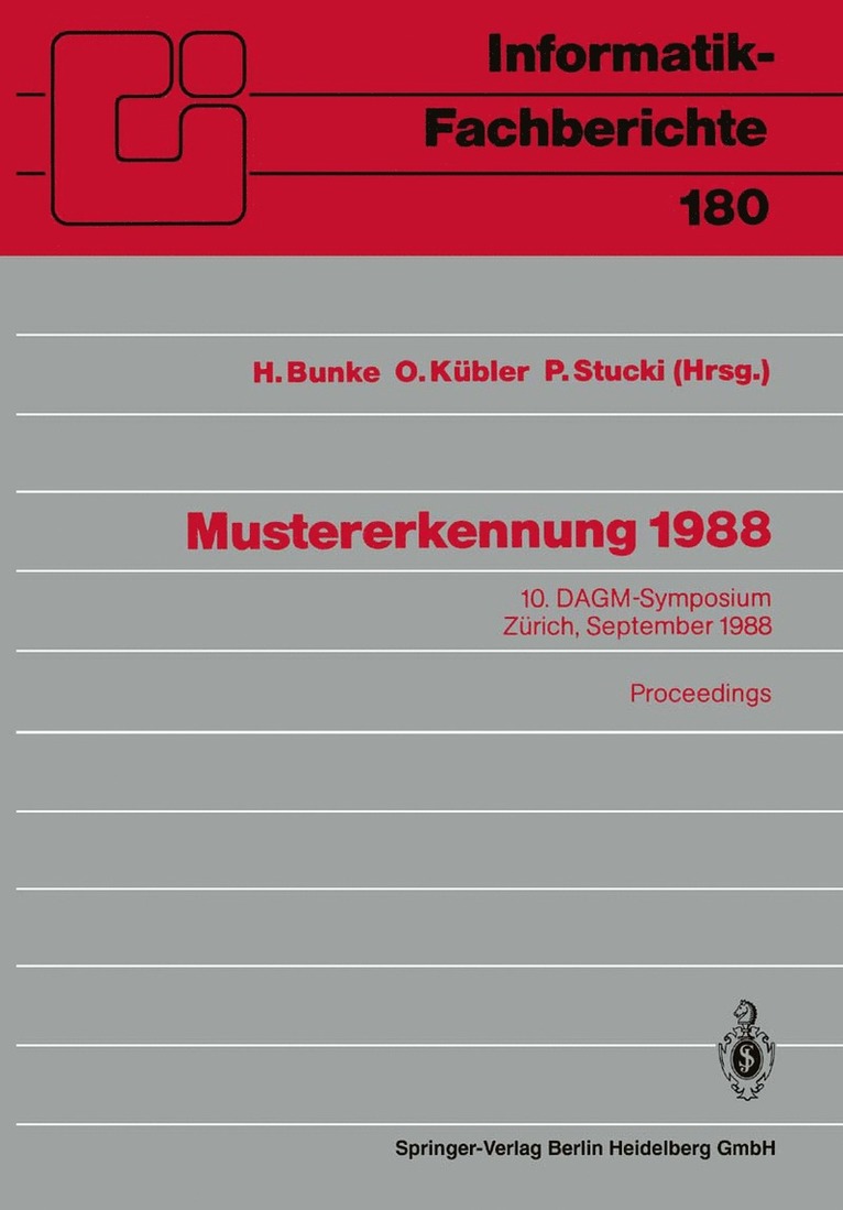 Horst Bunke, Olaf Kübler, Peter Stucki - Mustererkennung 1988, Häftad