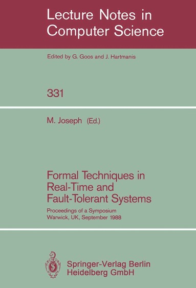 Mathai Joseph - Formal Techniques in Real-Time and Fault-Tolerant Systems, Häftad
